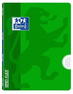 Paq 10 libreta openflex a4 48h 90g cuad 4x4 c m verde tapa plastico oxford