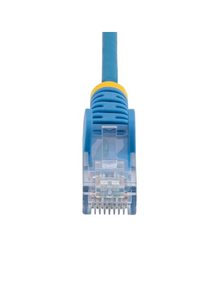 Cable Cat6 de 1m - Delgado - con Conectores RJ45 sin Enganches - Azul