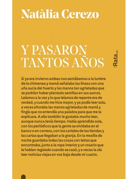 Y pasaron tantos anos