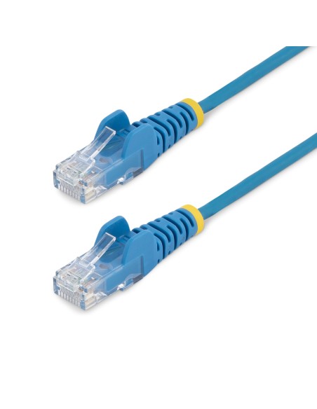 Cable Cat6 de 1,5m - Delgado - con Conectores RJ45 sin Enganches - Azul