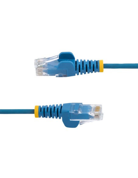Cable Cat6 de 1,5m - Delgado - con Conectores RJ45 sin Enganches - Azul
