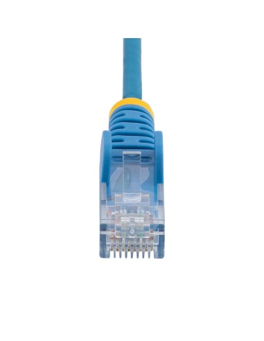 Cable Cat6 de 2m - Delgado - con Conectores RJ45 sin Enganches - Azul