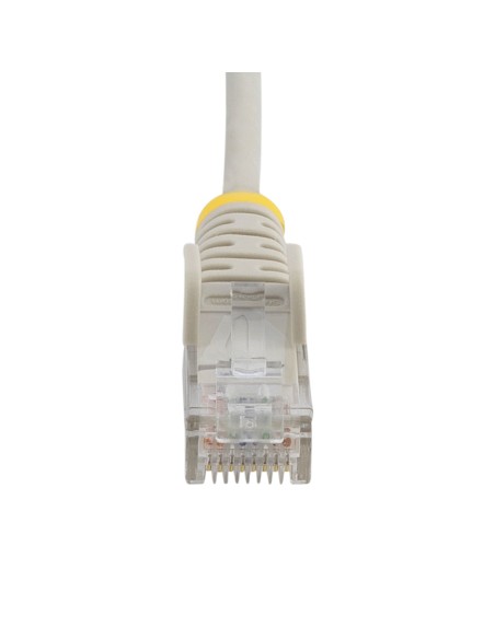 Cable Cat6 de 3m - Delgado - con Conectores RJ45 sin Enganches - Gris