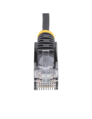 Cable Cat6 de 50cm - Delgado - con Conectores RJ45 sin Enganches - Negro