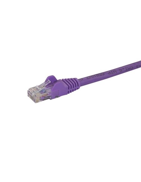 Cable de Red de 10m Púrpura Cat6 UTP Ethernet Gigabit RJ45 sin Enganches