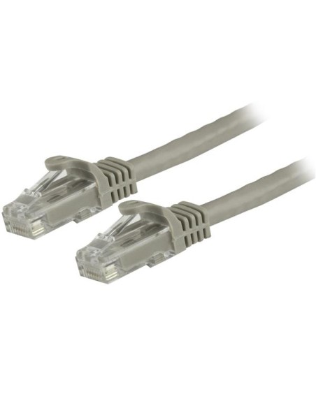 Cable de 1,5m Cat6 Ethernet de Red Gris - RJ45 sin Enganches - 24AWG