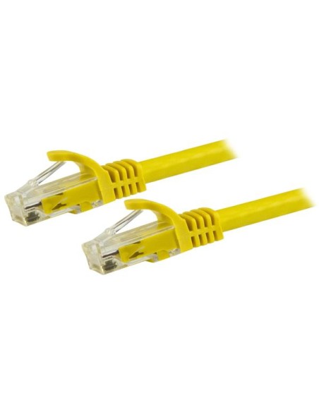 Cable de 1,5m Cat6 Ethernet de Red Amarillo - RJ45 sin Enganches - 24AWG
