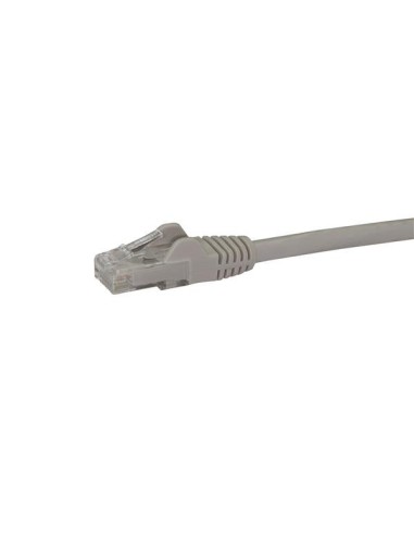 Cable de 1m Gris de Red Gigabit Cat6 Ethernet RJ45 sin Enganche - Snagless