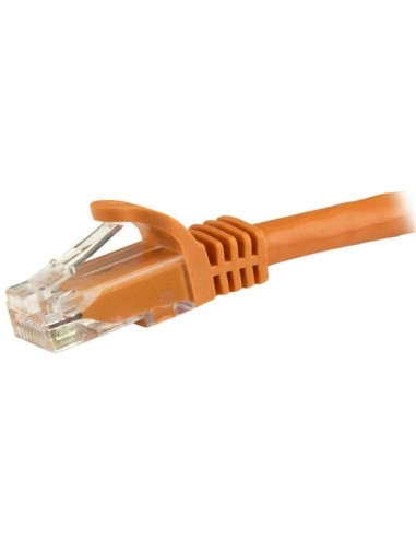 Cable de 1m Naranja de Red Gigabit Cat6 Ethernet RJ45 sin Enganche - Snagless