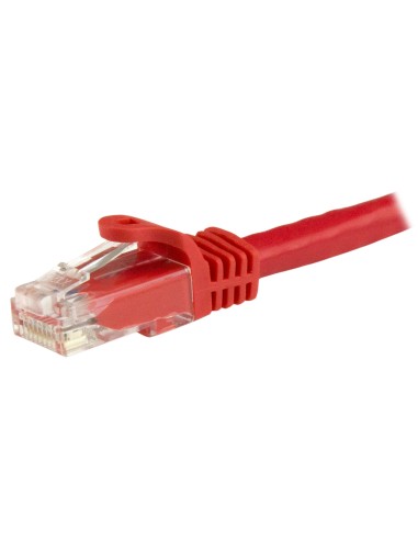 Cable de 1m Rojo de Red Gigabit Cat6 Ethernet RJ45 sin Enganche - Snagless