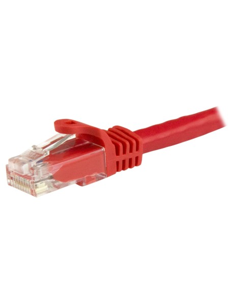 Cable de 1m Rojo de Red Gigabit Cat6 Ethernet RJ45 sin Enganche - Snagless