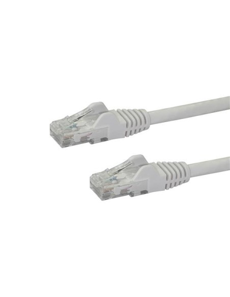 Cable de Red Ethernet Cat6 Snagless de 1m Blanco - Cable Patch RJ45 UTP