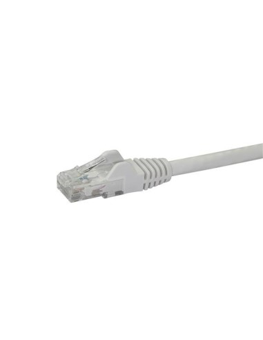 Cable de Red Ethernet Cat6 Snagless de 1m Blanco - Cable Patch RJ45 UTP