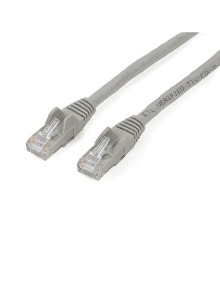 Cable de 2m Gris de Red Gigabit Cat6 Ethernet RJ45 sin Enganche - Snagless