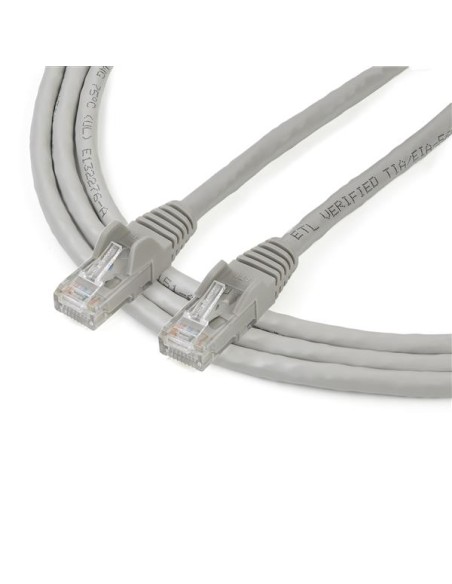 Cable de 2m Gris de Red Gigabit Cat6 Ethernet RJ45 sin Enganche - Snagless