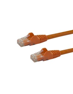 Cable de 2m Naranja de Red Gigabit Cat6 Ethernet RJ45 sin Enganche - Snagless
