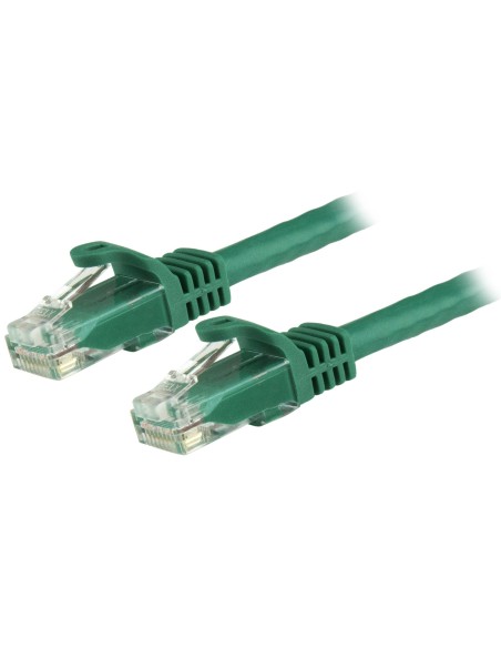 Cable de 3m Verde de Red Gigabit Cat6 Ethernet RJ45 sin Enganche - Snagless