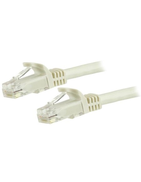 Cable de Red Ethernet Cat6 Sin Enganche de 5m Blanco - Cable Patch Snagless RJ45 UTP
