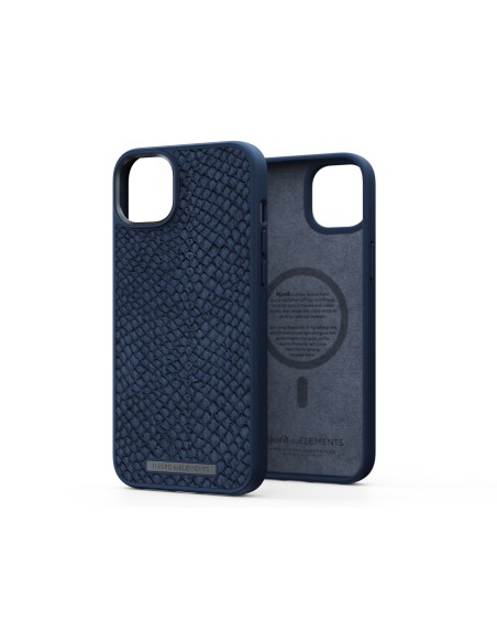 Salmon Leather Magsafe Case - iPhone 14 Plus - Blue