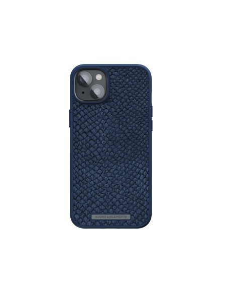 Salmon Leather Magsafe Case - iPhone 14 Plus - Blue