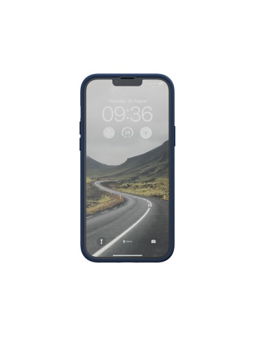 Salmon Leather Magsafe Case - iPhone 14 Plus - Blue