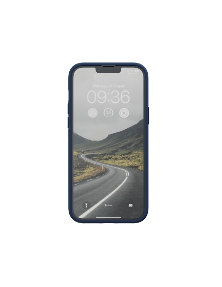 Salmon Leather Magsafe Case - iPhone 14 Plus - Blue