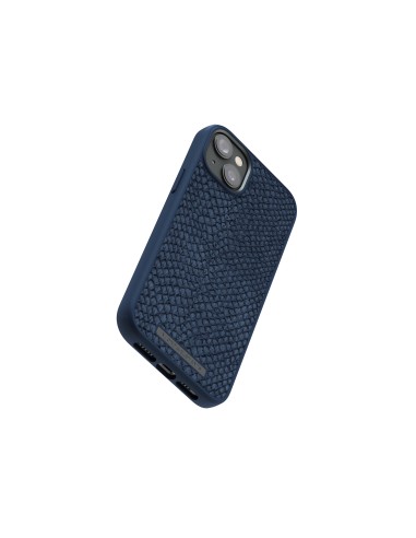 Salmon Leather Magsafe Case - iPhone 14 Plus - Blue