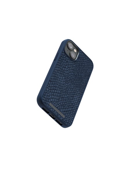 Salmon Leather Magsafe Case - iPhone 14 Plus - Blue