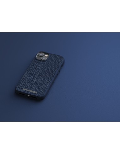 Salmon Leather Magsafe Case - iPhone 14 Plus - Blue