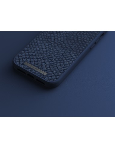 Salmon Leather Magsafe Case - iPhone 14 Plus - Blue