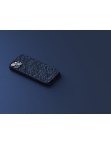 Salmon Leather Magsafe Case - iPhone 14 Plus - Blue