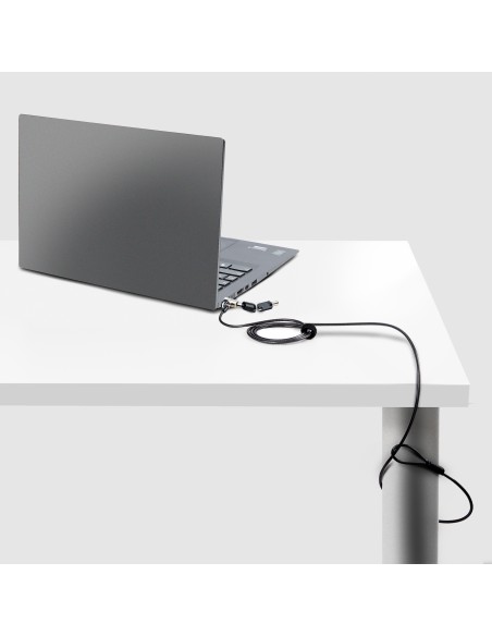 NANOK-LAPTOP-LOCK cable antirrobo Negro, Plata 2 m