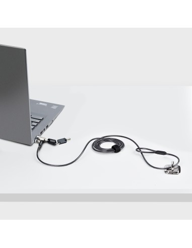 NANOK-LAPTOP-LOCK cable antirrobo Negro, Plata 2 m