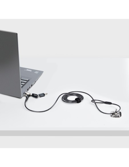 NANOK-LAPTOP-LOCK cable antirrobo Negro, Plata 2 m