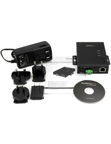 Servidor de Dispositivos Serie a IP de 2 Puertos RS232 - De Metal