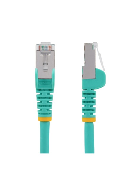 Cable de 1m de Red Ethernet CAT6a - Aguamarina - Low Smoke Zero Halogen (LSZH) - 10GbE - 500MHz - PoE++ de 100W - Snagless sin 