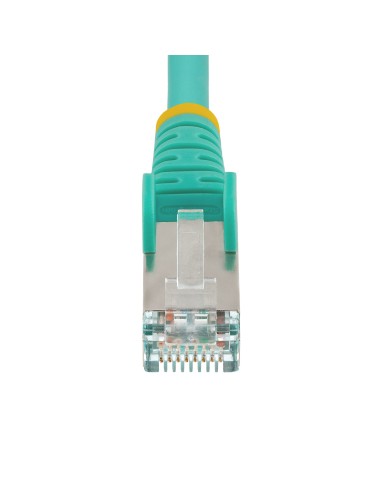 Cable de 1m de Red Ethernet CAT6a - Aguamarina - Low Smoke Zero Halogen (LSZH) - 10GbE - 500MHz - PoE++ de 100W - Snagless sin 