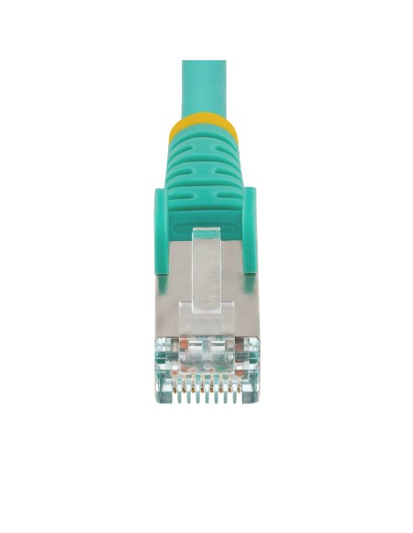 Cable de 1m de Red Ethernet CAT6a - Aguamarina - Low Smoke Zero Halogen (LSZH) - 10GbE - 500MHz - PoE++ de 100W - Snagless sin 