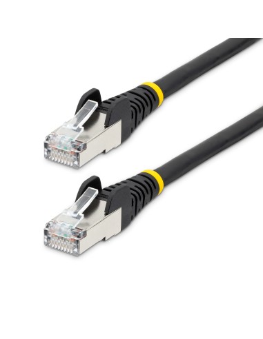 Cable de 1,5m de Red Ethernet CAT6a - Negro - Low Smoke Zero Halogen (LSZH) - 10GbE - 500MHz - PoE++ de 100W - Snagless sin Pes