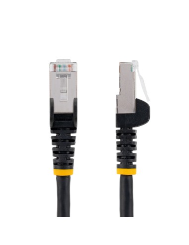 Cable de 1m de Red Ethernet CAT6a - Negro - Low Smoke Zero Halogen (LSZH) - 10GbE - 500MHz - PoE++ de 100W - Snagless sin Pesti