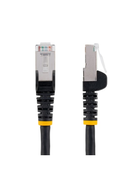 Cable de 5m de Red Ethernet CAT6a - Negro - Low Smoke Zero Halogen (LSZH) - 10GbE - 500MHz - PoE++ de 100W - Snagless sin Pesti