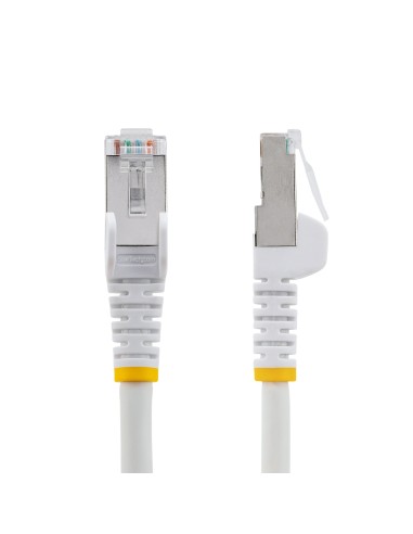 Cable de 3m de Red Ethernet CAT6a - Blanco - Low Smoke Zero Halogen (LSZH) - 10GbE - 500MHz - PoE++ de 100W - Snagless sin Pest