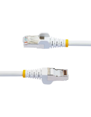 Cable de 3m de Red Ethernet CAT6a - Blanco - Low Smoke Zero Halogen (LSZH) - 10GbE - 500MHz - PoE++ de 100W - Snagless sin Pest