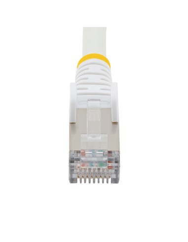 Cable de 3m de Red Ethernet CAT6a - Blanco - Low Smoke Zero Halogen (LSZH) - 10GbE - 500MHz - PoE++ de 100W - Snagless sin Pest