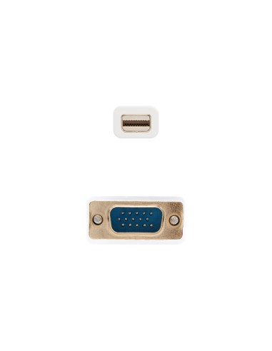 Cable conversor Mini DP a VGA, Mini DP/M - VGA/M, Blanco, 3.0 M