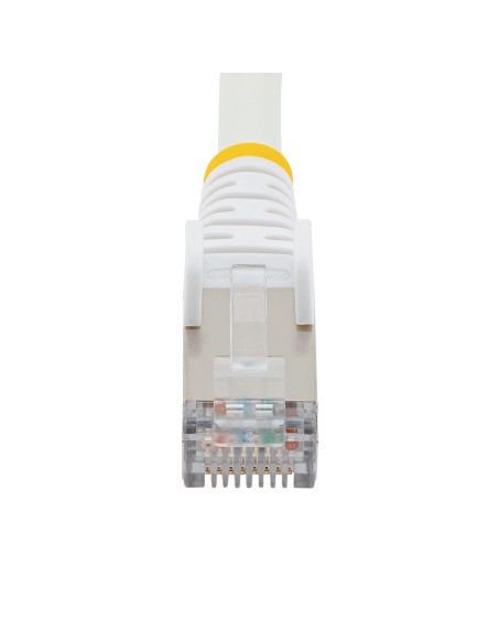 Cable de 0,5m de Red Ethernet CAT6a - Blanco - Low Smoke Zero Halogen (LSZH) - 10GbE - 500MHz - PoE++ de 100W - Snagless sin Pe