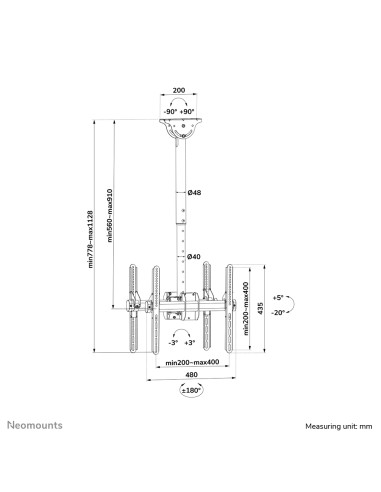 Soporte de techo para TV