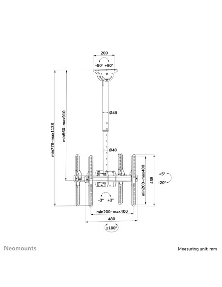 Soporte de techo para TV