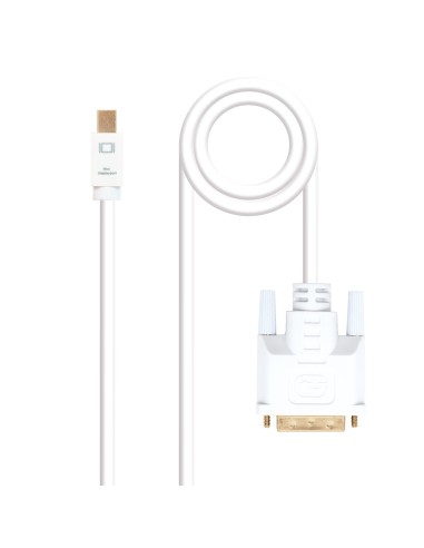 Cable conversor Mini DP a DVI, Mini DP/M - DVI/M, Blanco, 5.0 M