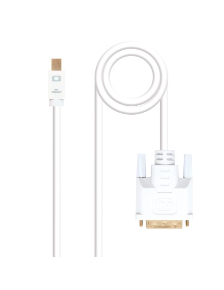 Cable conversor Mini DP a DVI, Mini DP/M - DVI/M, Blanco, 5.0 M